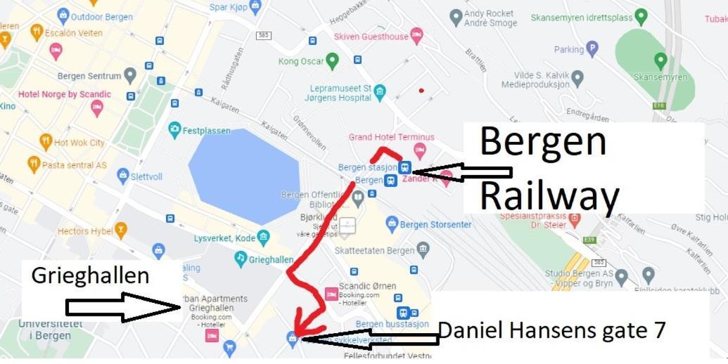 80 Square Metre Flat In The Heart Of Bergen - 2 Big Bedrooms المظهر الخارجي الصورة